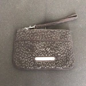 Black cheetah wristlet